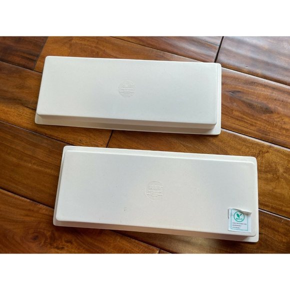 NWOT Peanuts Set of 2 Platters Snoopy & Woodstock 14" x 5 5/8" x 1" - Picture 4 of 6